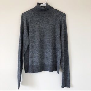 Pursuits, Ltd Gray Silk Blend Turtleneck Sweater